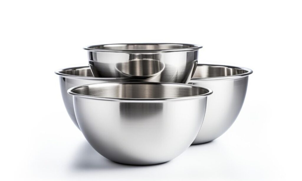 Stainless steel bowl set for long-time use 