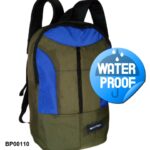 Small waterproof backpack for short travel olive color