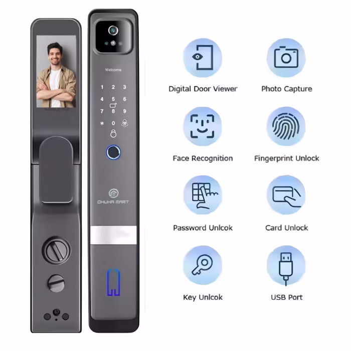 High Security Smart Door lock Unlocking Methods