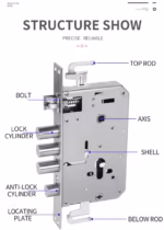 smart door lock cylinder type mortise with size
