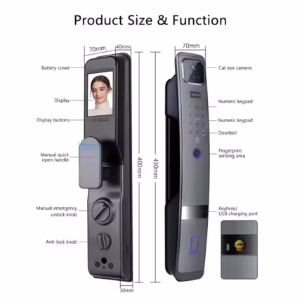 smart door lock quality product new model with menual key