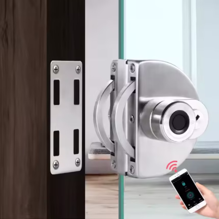 smart glass door lock for single part glass door