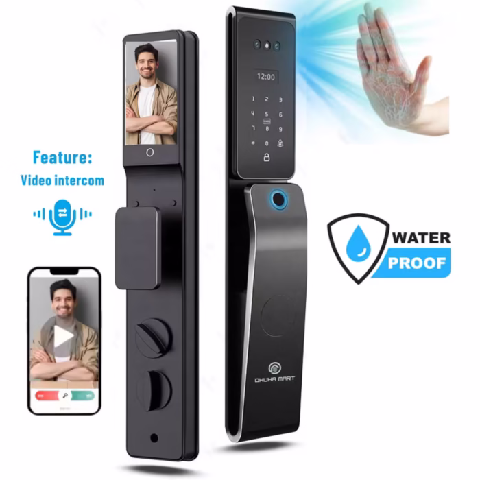 waterproof High Security black Smart Door lock