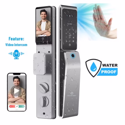 waterproof High Security Smart Door lock silver